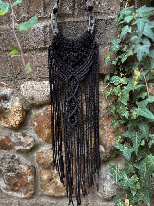 Handmade Macramé Horseshoe Wall Decor