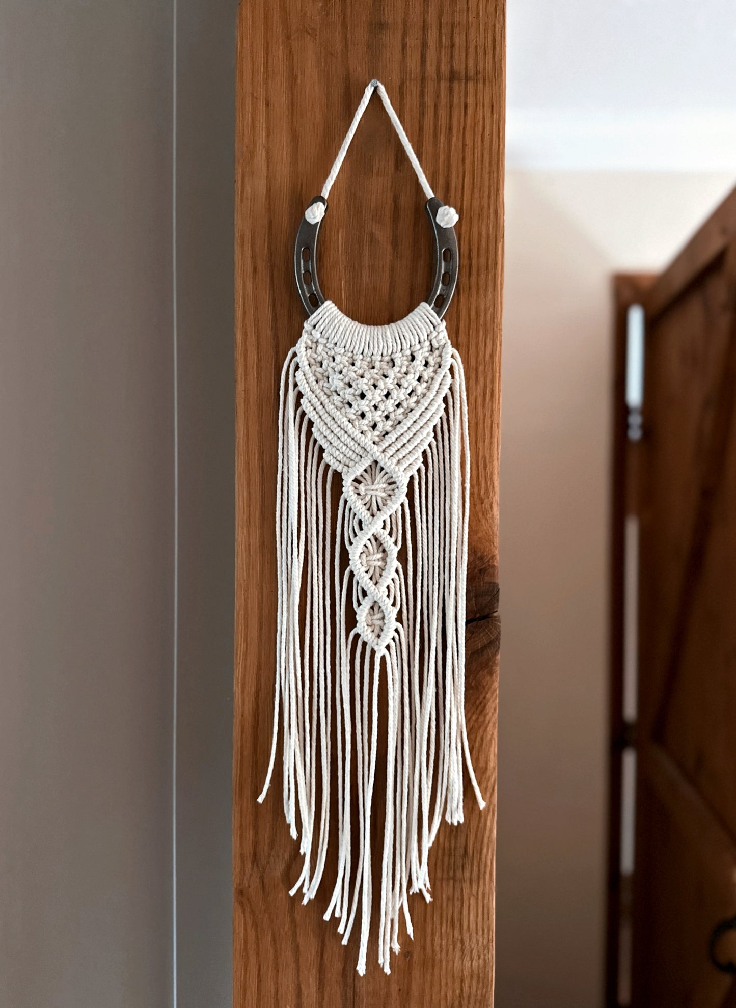 Handmade Macramé Horseshoe Wall Decor